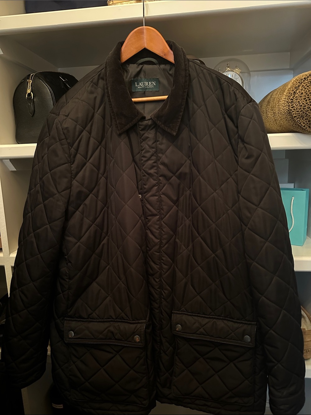 Lauren Ralph Lauren Quilted Dark Brown Lightweight Jacket